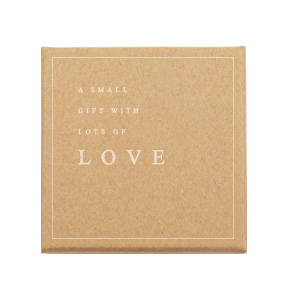 (Cadeau)doosje voor sieraden 'A small gift with lots of LOVE' Brown