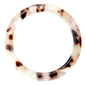Hangers van resin rond 35mm Mixed beige brown