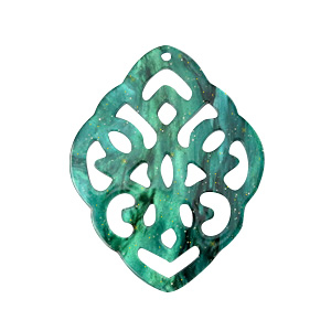 Hangers van resin ruit barok Ocean green