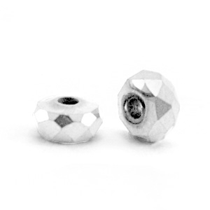 Kralen van hematite disc facet 4x2mm Silver