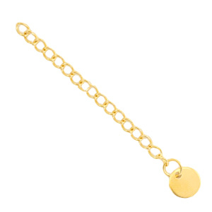 Benodigdheden van Stainless steel Roestvrij staal (RVS) verlengketting coin 8mm Goud
