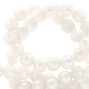 Super Polaris kralen 8 mm rond Bianco white