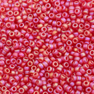 Miyuki 11/0 rocailles Transparent matte ab ruby 11-141fr