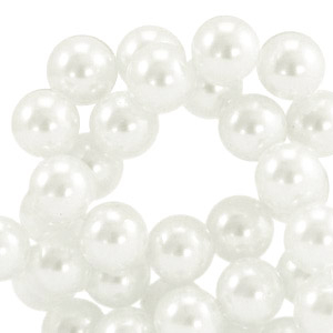 Top quality Glasparels rond 4mm White