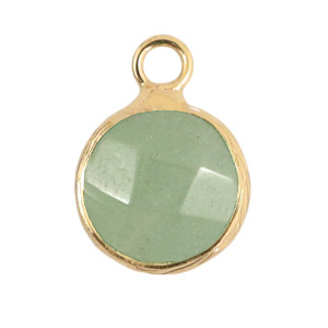 Hangers van natuursteen 16mm Light green-gold