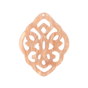 Hangers van resin ruit barok Peach pink