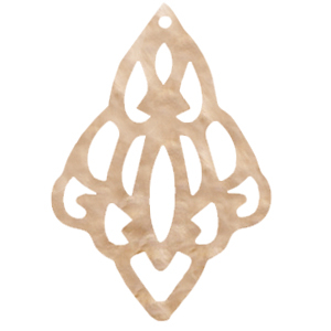Hangers van Resin barok diamant Light semolina beige