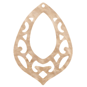 Hangers van Resin barok druppel Light semolina beige