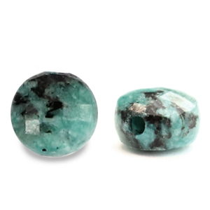 Natuursteen kralen dalmatian stone facet 5mm Turquoise blue