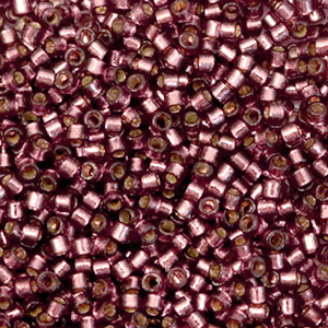 Miyuki kralen 11/0 delica's Duracoat silverlined dyed raisin purple DB-2170