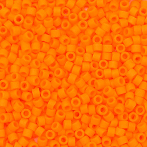 Miyuki kralen 11/0 delica's Opaque matte mandarin orange DB-1583