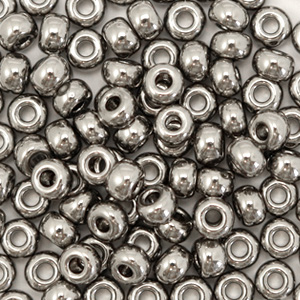 Miyuki 6/0 rocailles Plated nickel anthracite 6-190