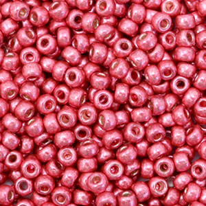 Miyuki 8/0 rocailles Duracoat galvanized light cranberry red 8-4211