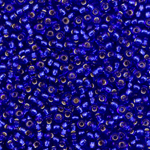 Miyuki 11/0 rocailles Silverlined cobalt blue 11-20