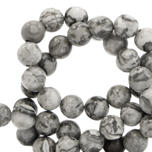 Natuursteen kralen dolomiet 6mm Moon grey