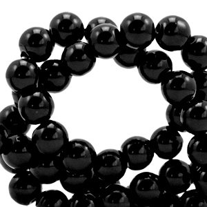 Glaskralen 8 mm opaque Black