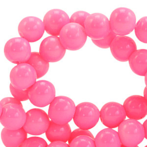 Glaskralen 4 mm opaque Azalea pink