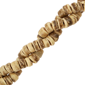 Disc kokos kralen 6mm Natural brown (natuurlijke kleur van de kraal)