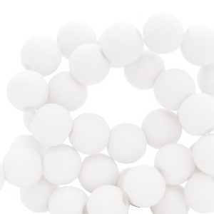 4 mm kralen van acryl White