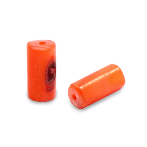 Schelp kralen tube Royal orange