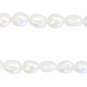 BQ Zoetwater parels nugget oval 7-8x6-7mm Natural white