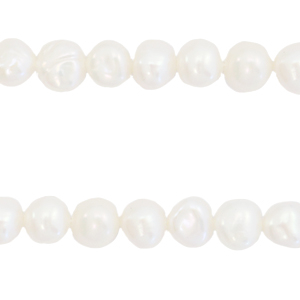 BQ Zoetwater parels nugget rond 5-6mm Natural white