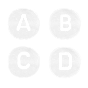 Acryl letterkralen mix White transparant