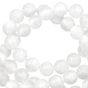 Polaris kralen 6 mm rond Mosso shiny Brilliant white