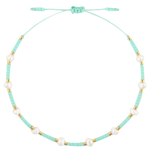Hippe armbanden parel Miyuki Turquoise green