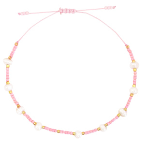 Hippe armbanden parel Miyuki Pink
