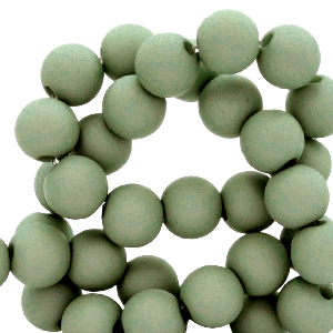 6 mm kralen van acryl Basil green