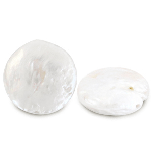 BQ Zoetwater parels muntje Pearl white