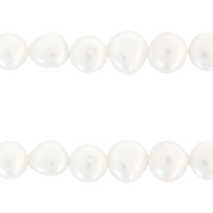 BQ Zoetwater parels nugget rond 9mm Natural white