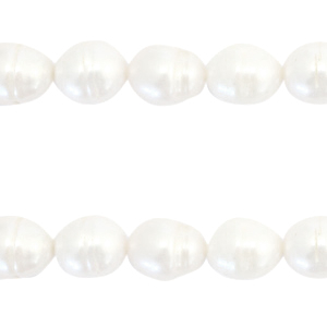 BQ Zoetwater parels rice 12x10mm Natural white