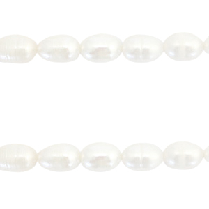 BQ Zoetwater parels rice 7x6mm Natural white