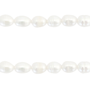 BQ Zoetwater parels rice 7x5mm Natural white