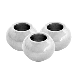 Kralen van Stainless steel Roestvrij staal (RVS) 5mm Zilver
