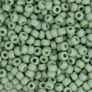 Miyuki 8/0 rocailles Opaque glazed frosted pistachio green 8-4698