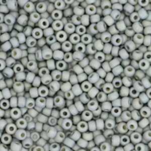 Miyuki 11/0 rocailles Opaque glazed frosted rainbow cadet grey 11-4705