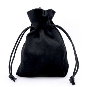 Velvet sieradenzakje Black