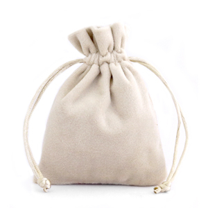 Velvet sieradenzakje Beige