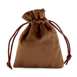 Velvet sieradenzakje Dark brown