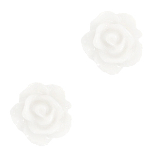 Roosje kralen 10mm Bright white