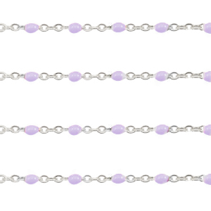 Benodigdheden van Stainless steel Roestvrij staal (RVS) jasseron 1mm Grapevine purple-zilver