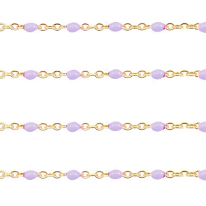 Benodigdheden van Stainless steel Roestvrij staal (RVS) jasseron 1mm Grapevine purple-goud