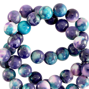 6 mm kralen natuursteen rond Purple-blue