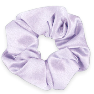 Scrunchie silky haarelastiek Sheer lilac purple