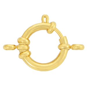 Benodigdheden van Stainless steel Roestvrij staal (RVS) boeislot 16mm met oogjes Goud