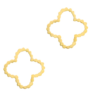 Bedels van Stainless steel Roestvrij staal (RVS) tussenstuk flower Goud