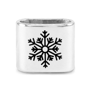 Metaal schuivers DQ snowflake Mix & Match Antiek zilver (nikkelvrij)